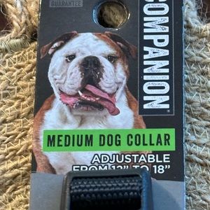 Companion dog collar Black medium size  12” to 18 “ brand New